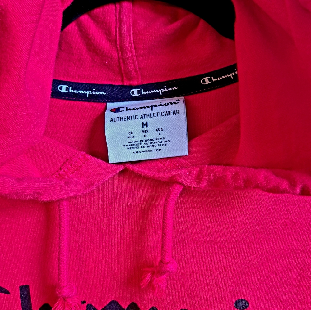 Men's Red Medium Champion Hoodie - Picture 3 of 3